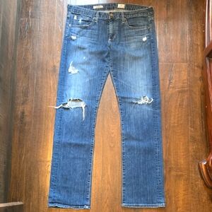AG Adriano Goldshcmied The Tomboy Distressed Relaxed Straight Jean